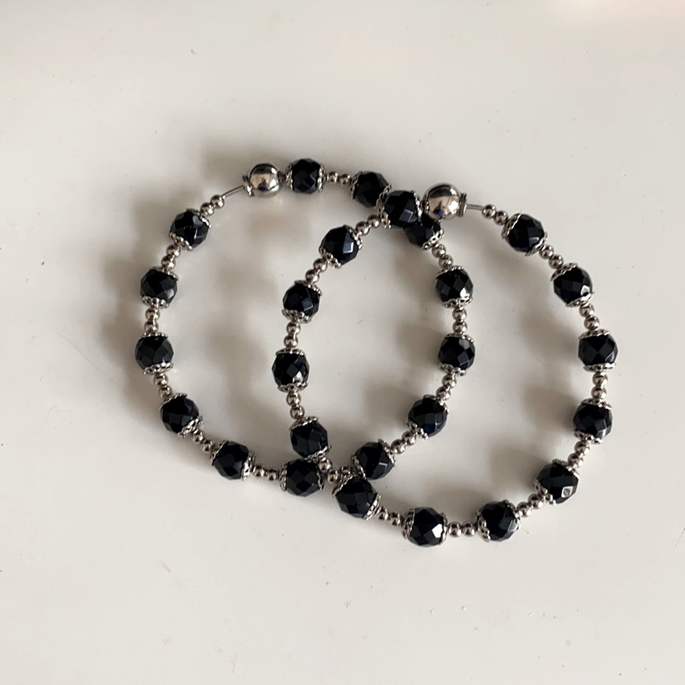 Givenchy beaded bangles (2) with bag NEW